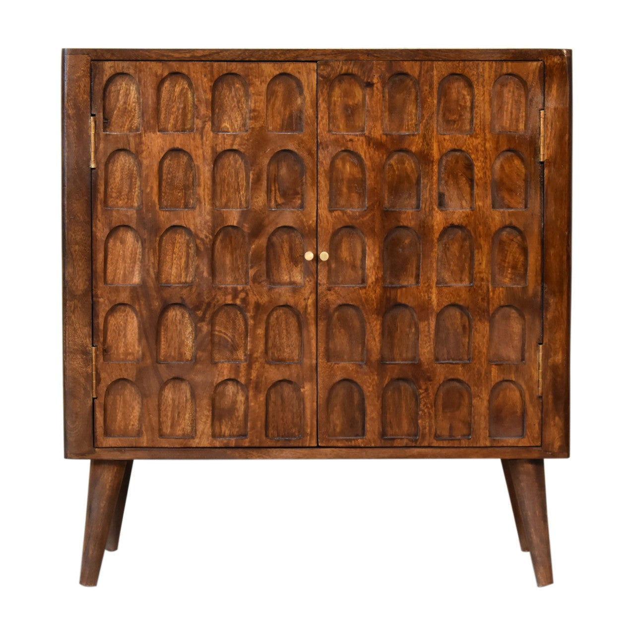 Artisan Chestnut Arch Wooden Cabinet