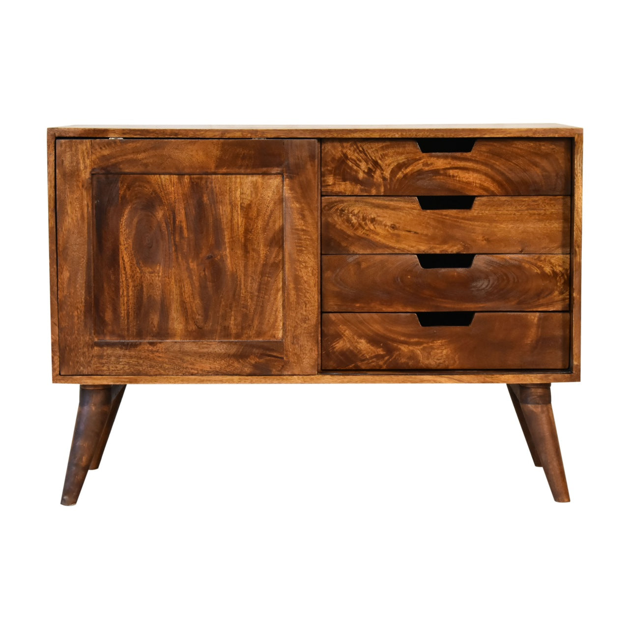 Artisan Chestnut Sliding Wooden Cabinet