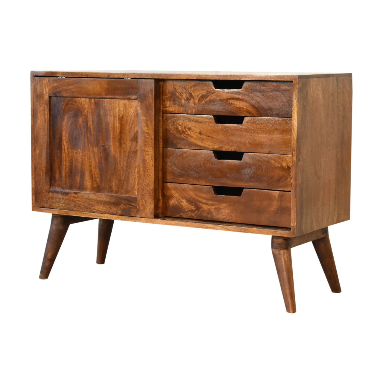 Artisan Chestnut Sliding Wooden Cabinet