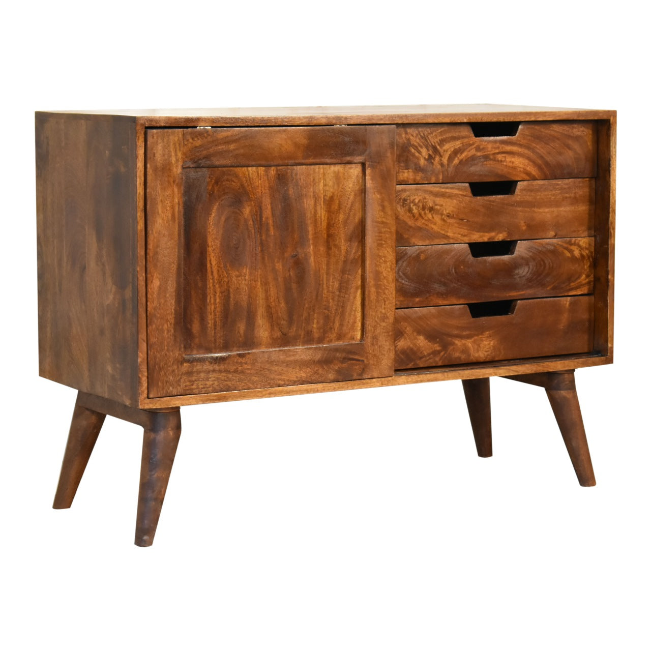 Artisan Chestnut Sliding Wooden Cabinet