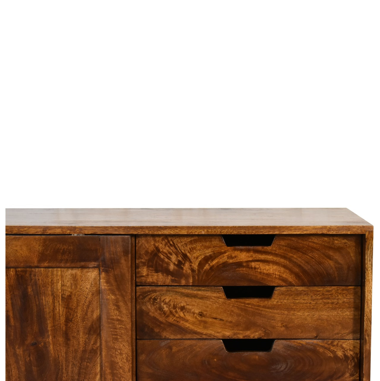 Artisan Chestnut Sliding Wooden Cabinet