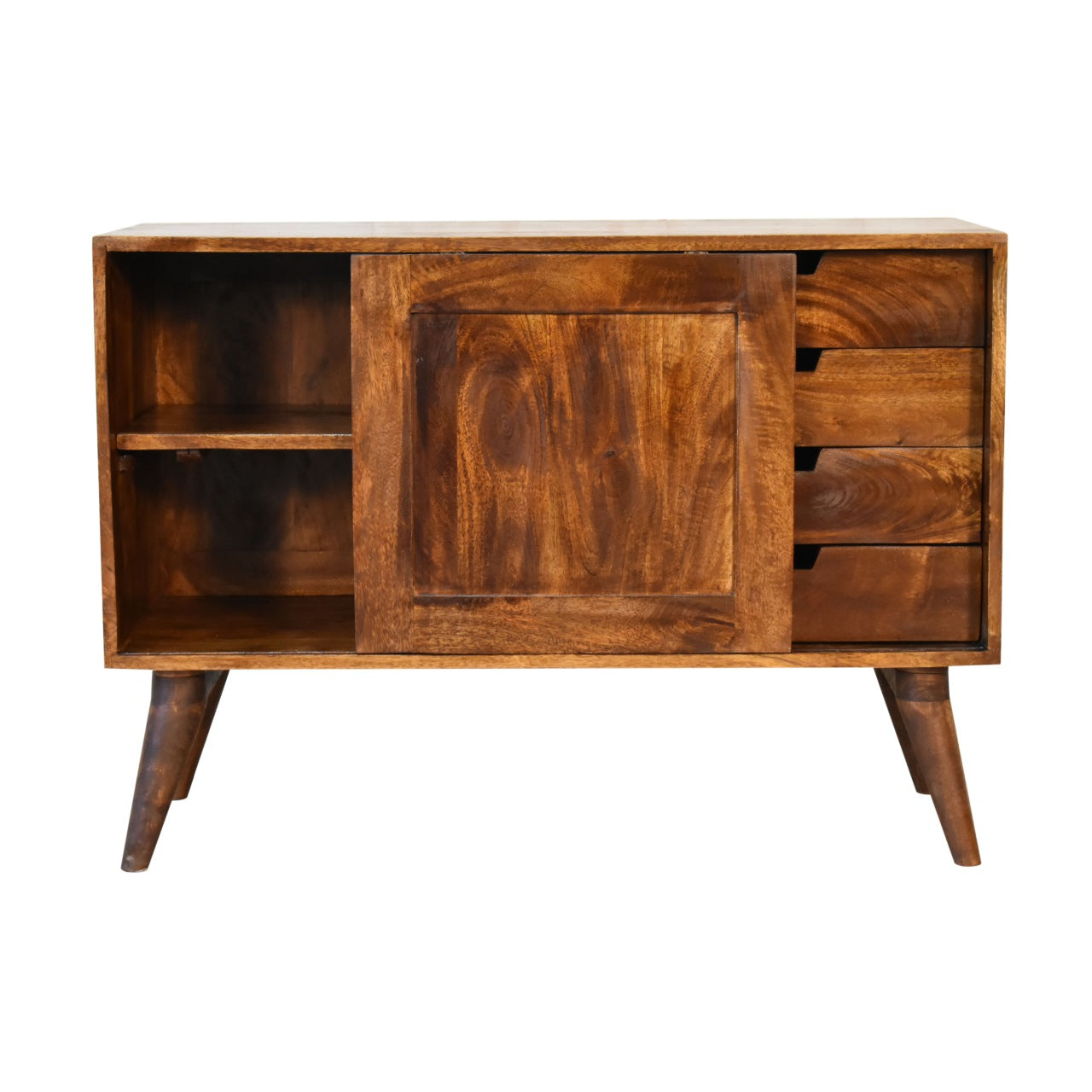 Artisan Chestnut Sliding Wooden Cabinet