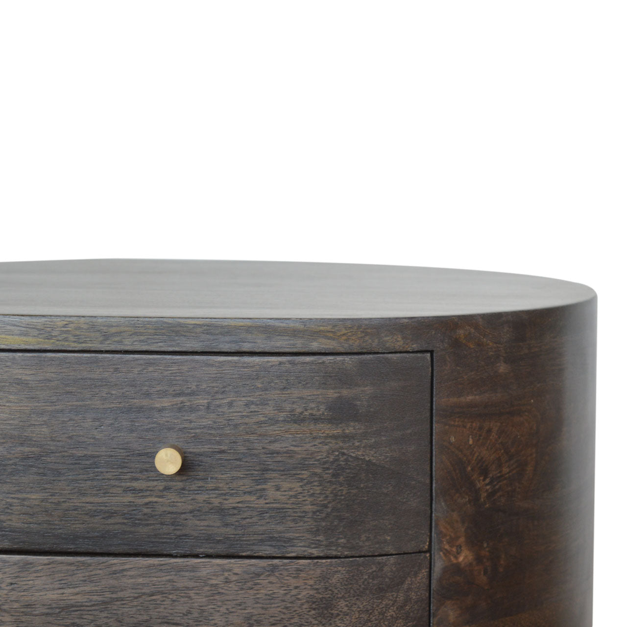 Artisan Ash Black Bedside with Brass Legs