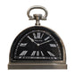 Artisan Black and Chrome Table Clock