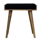 Aritsan Black Velvet Tray Style Footstool