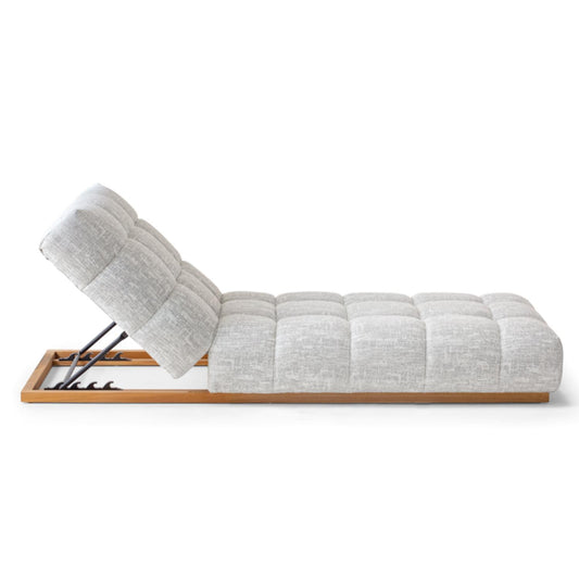 Blow Upholstered Outdoor Sunbed – Teak Base with Adjustable Backrest