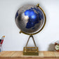 Artisan Blue Globe with Mixed Chrome & Brass Frame