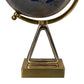 Artisan Blue Globe with Mixed Chrome & Brass Frame