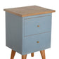 Blue Hand Painted Solid Wood Bedside