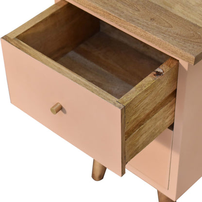 Blush Pink Hand Painted Solid Wood Bedside