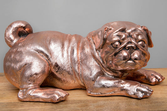 Bronze Finish Pug Artisan Figurine