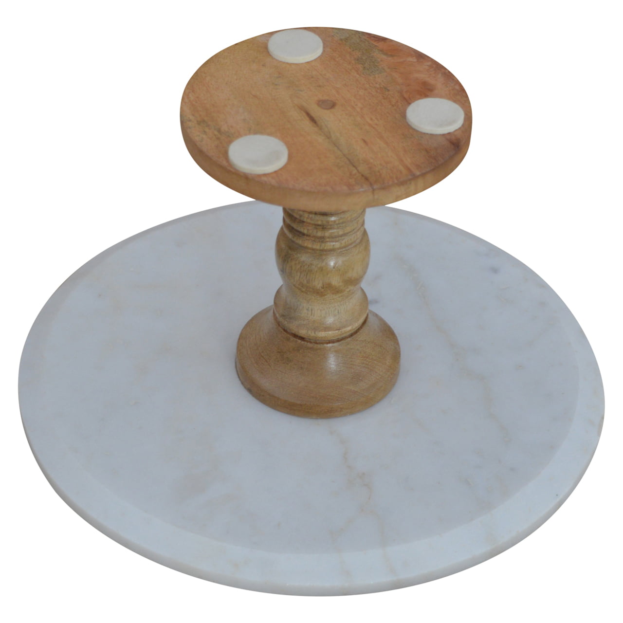 Cake Stand with Marble Top by Artisan Furniture