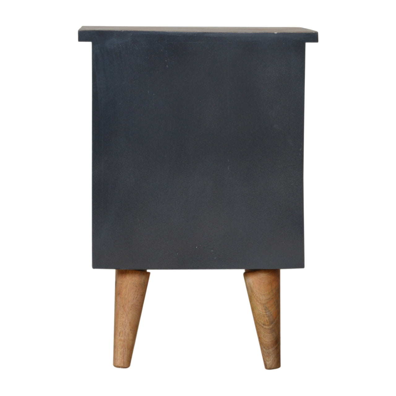 Charcoal Black Hand Painted Artisan Bedside