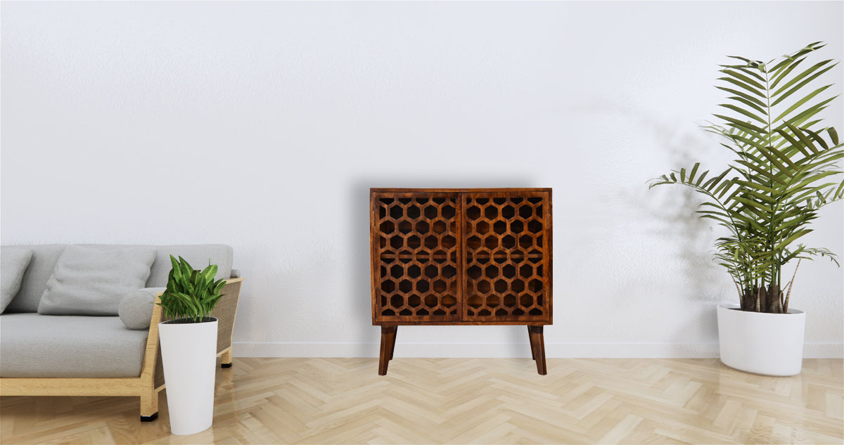 Chestnut Comb Solid Wood Cabinet