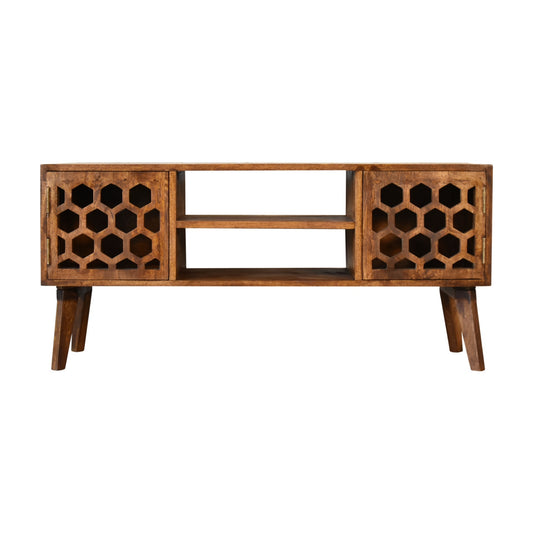 Chestnut Comb Wooden Media Unit