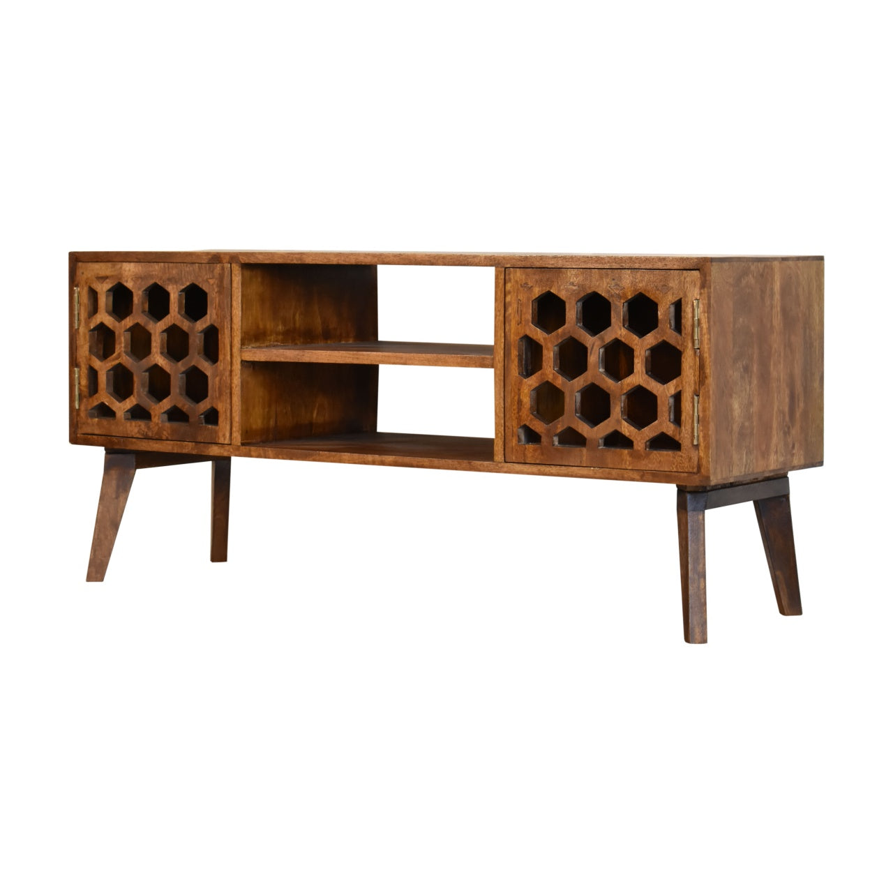 Chestnut Comb Wooden Media Unit