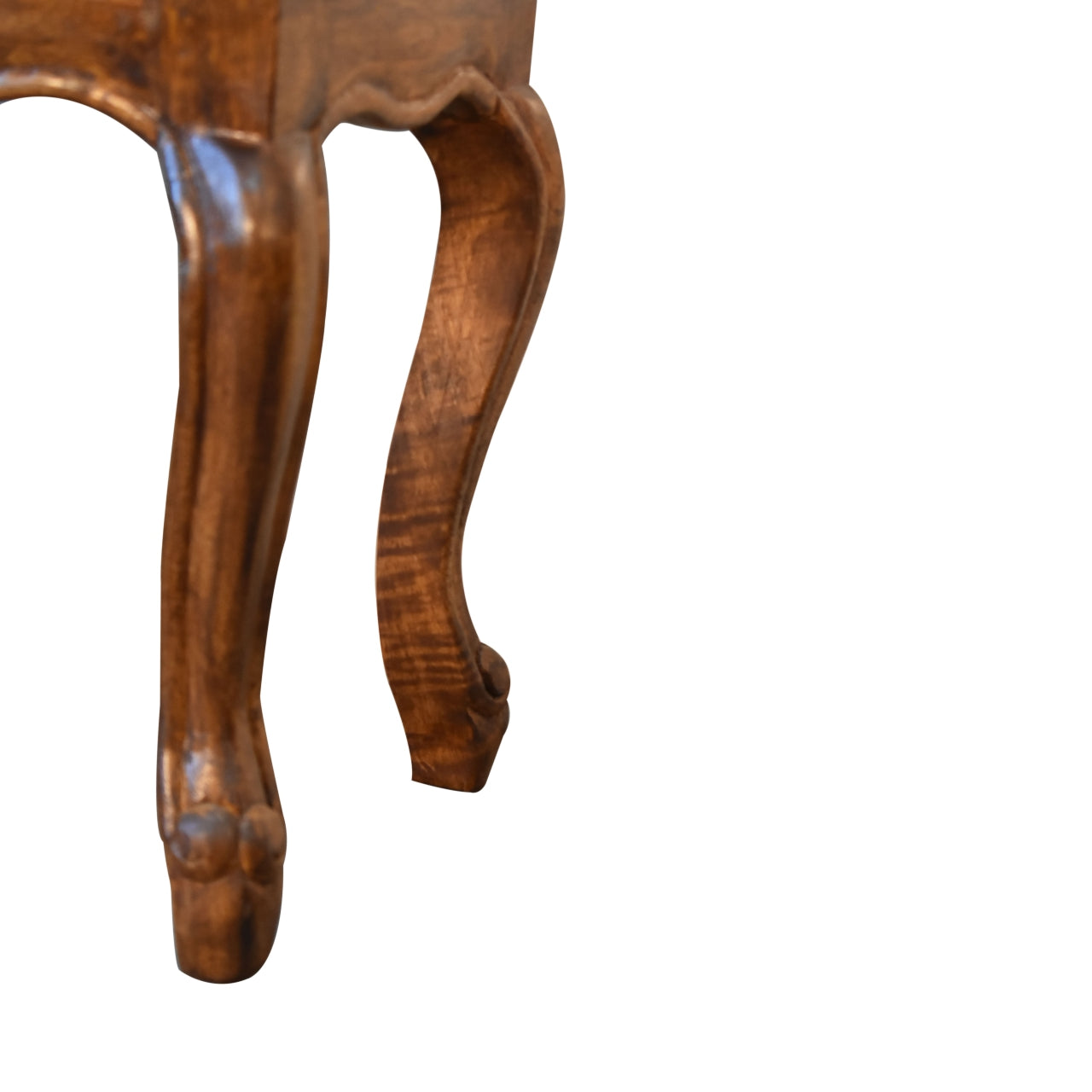 Artisan Chestnut French Style Wooden Stool Set