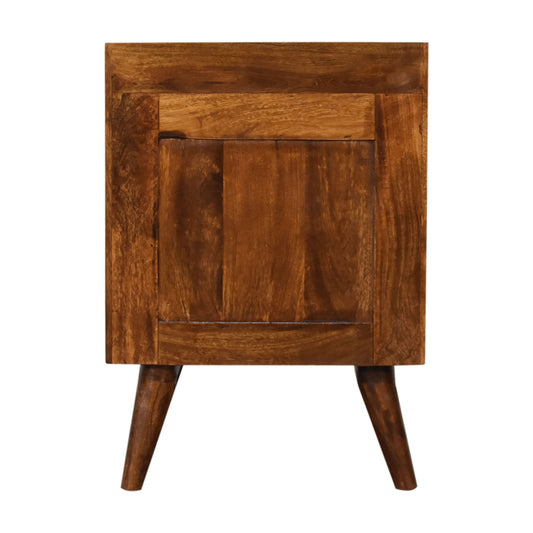 Artisan Chestnut Gallery Back Wooden Bedside