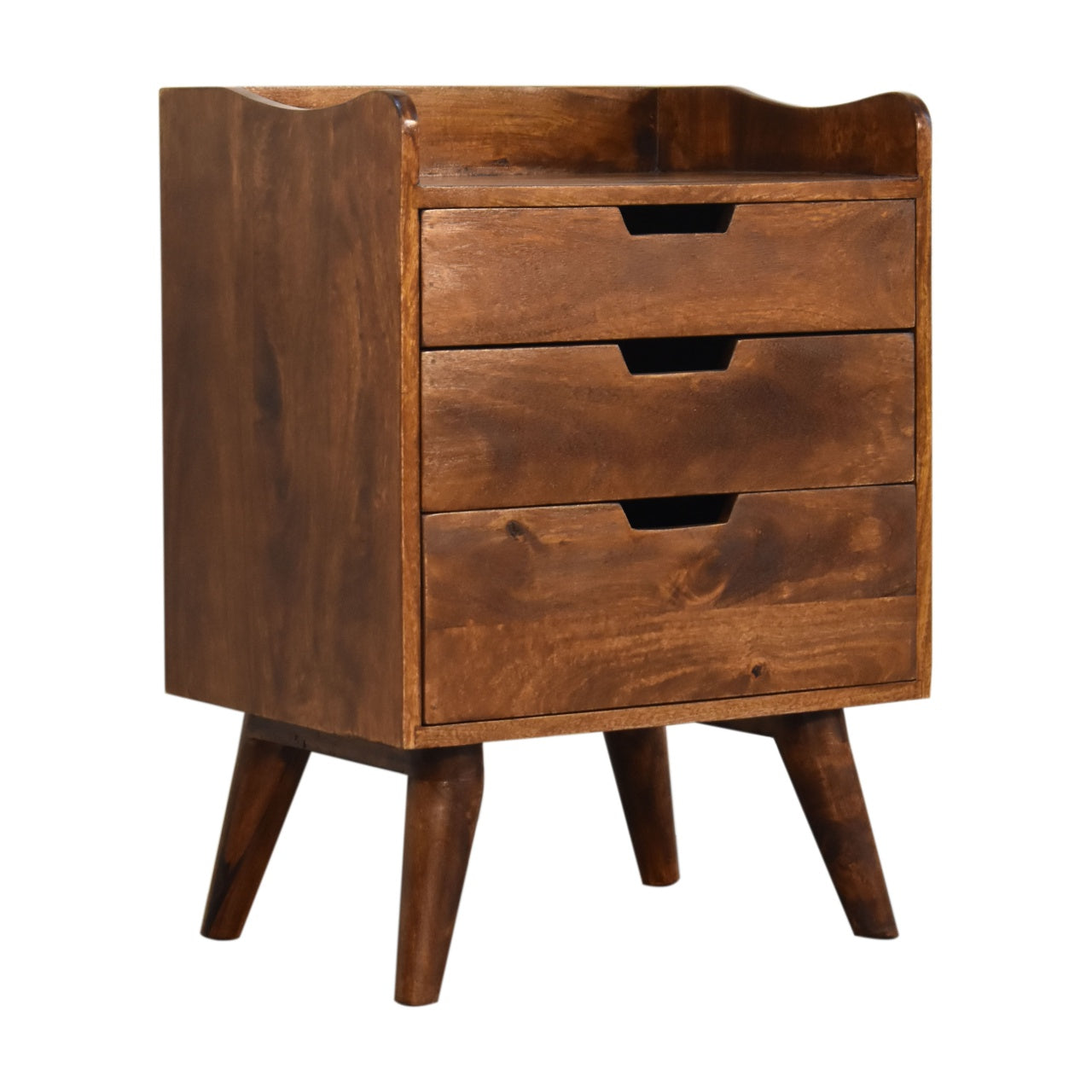 Artisan Chestnut Gallery Back Wooden Bedside