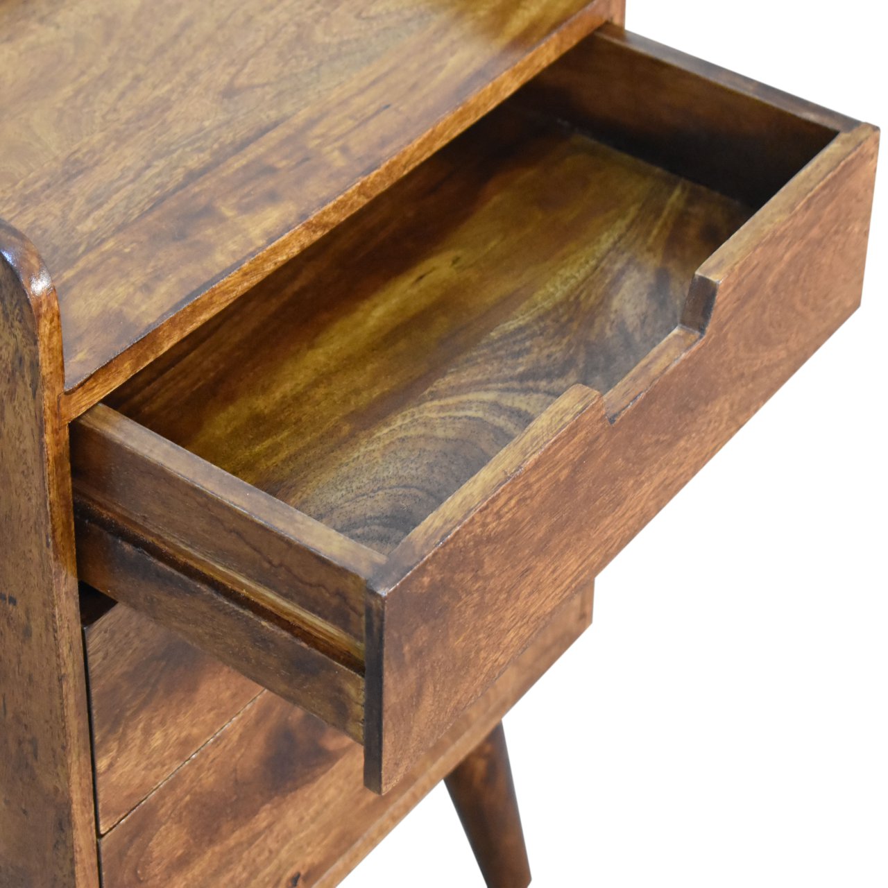 Artisan Chestnut Gallery Back Wooden Bedside