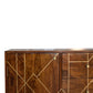 Chestnut Gold Inlay Abstract Wooden Sideboard