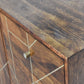 Chestnut Gold Inlay Abstract Wooden Sideboard