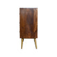 Chestnut Gold Inlay Abstract Wooden Sideboard