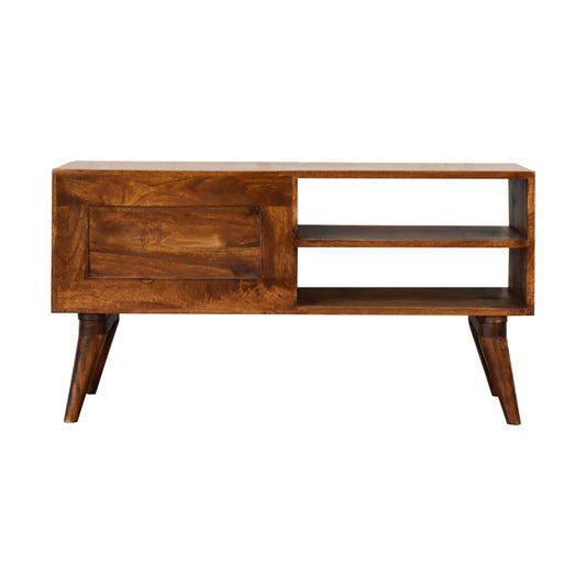 Chestnut Lille Solid Wood Media Unit