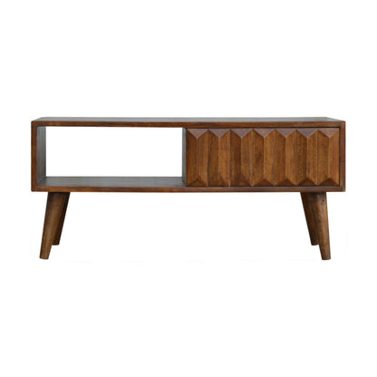 Chestnut Prism Sliding Door Media Unit by Artisan Furniture