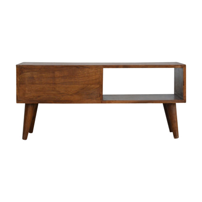 Chestnut Prism Sliding Door Media Unit by Artisan Furniture