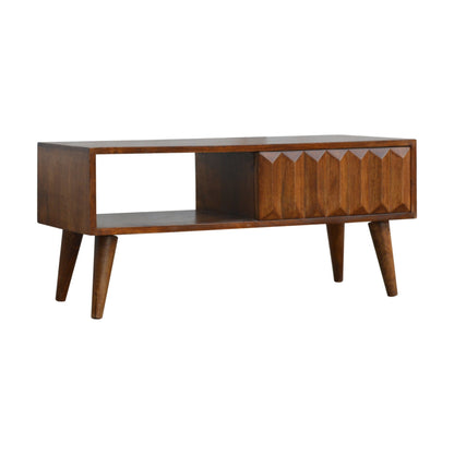 Chestnut Prism Sliding Door Media Unit by Artisan Furniture