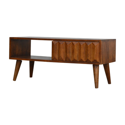 Chestnut Prism Sliding Door Media Unit by Artisan Furniture