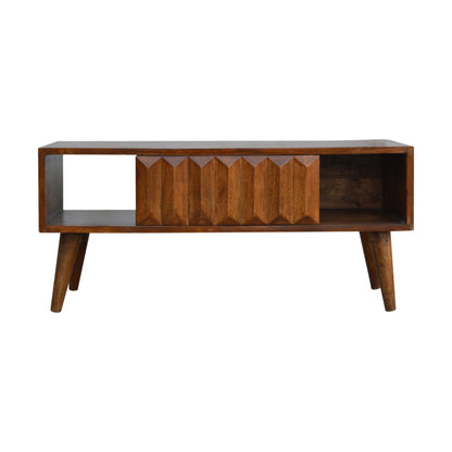 Chestnut Prism Sliding Door Media Unit by Artisan Furniture
