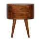 Chestnut Rounded Solid Wood Bedside