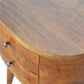 Chestnut Rounded Solid Wood Bedside