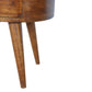 Chestnut Rounded Solid Wood Bedside