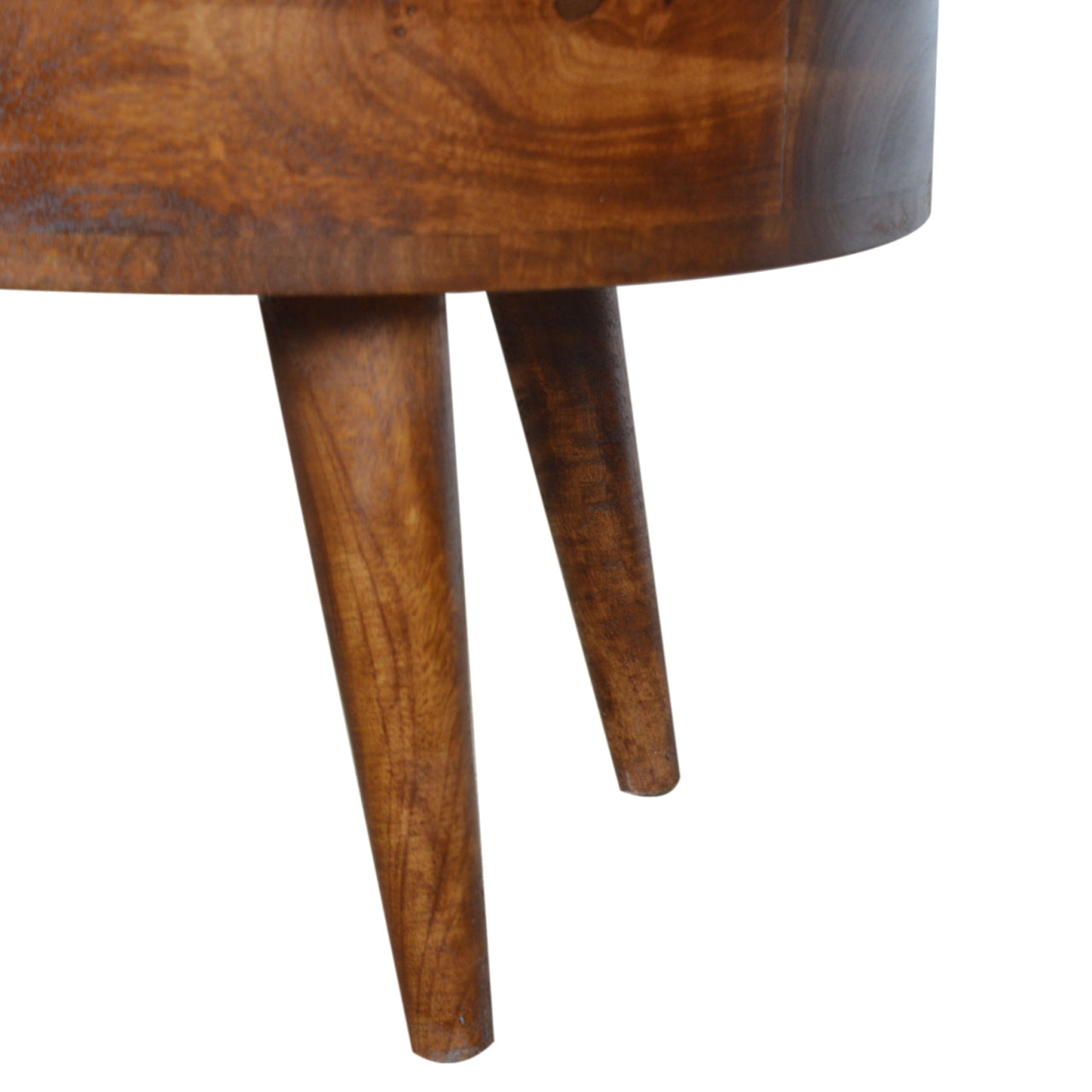 Chestnut Rounded Solid Wood Coffee Table