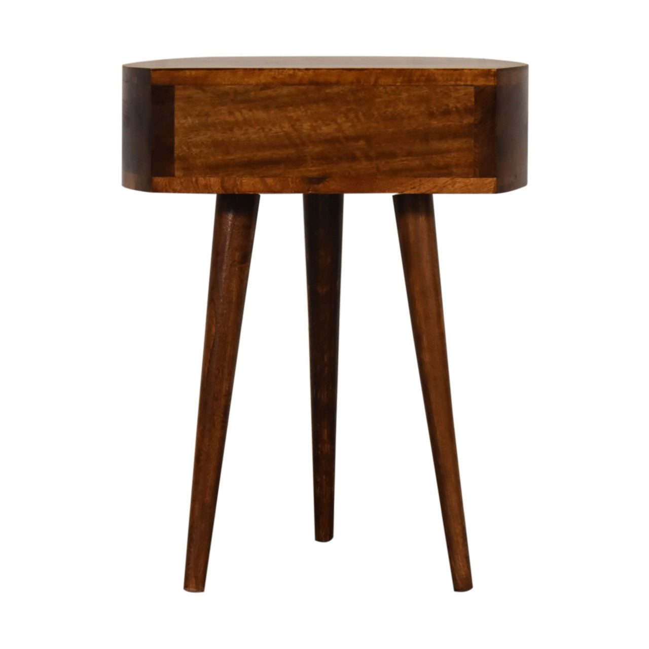 Chestnut Semi Circle Solid Wood Bedside