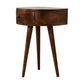 Chestnut Semi Circle Solid Wood Bedside