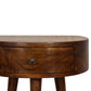 Chestnut Semi Circle Solid Wood Bedside