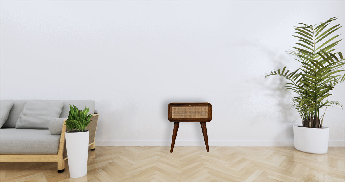 Close-knit Chestnut Wooden Bedside