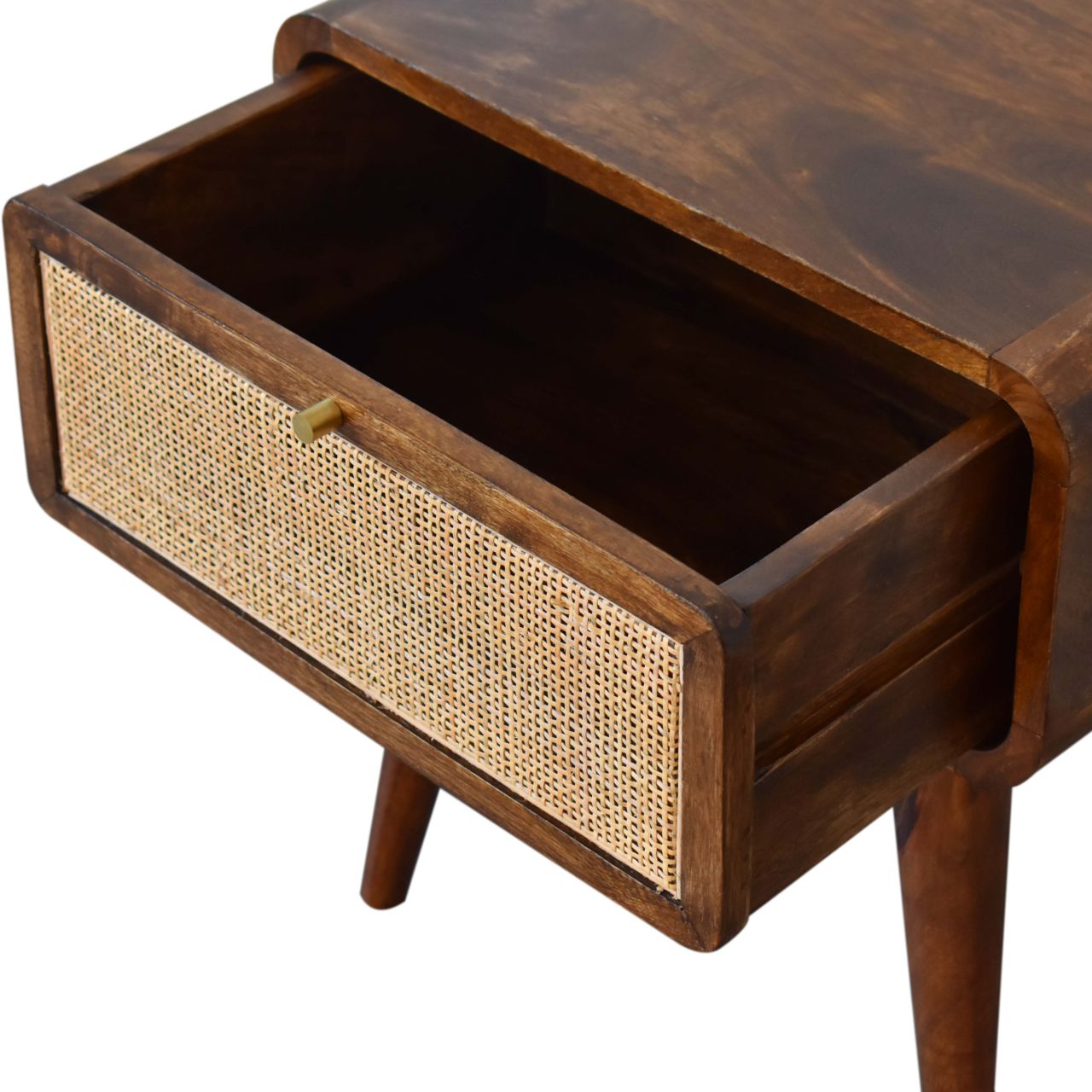 Close-knit Chestnut Wooden Bedside