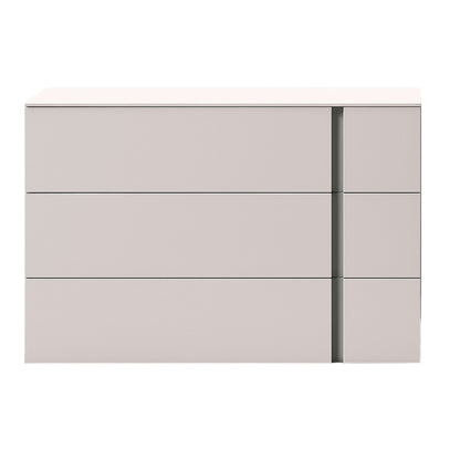 Light gray panel with a central dark gray line on a white background