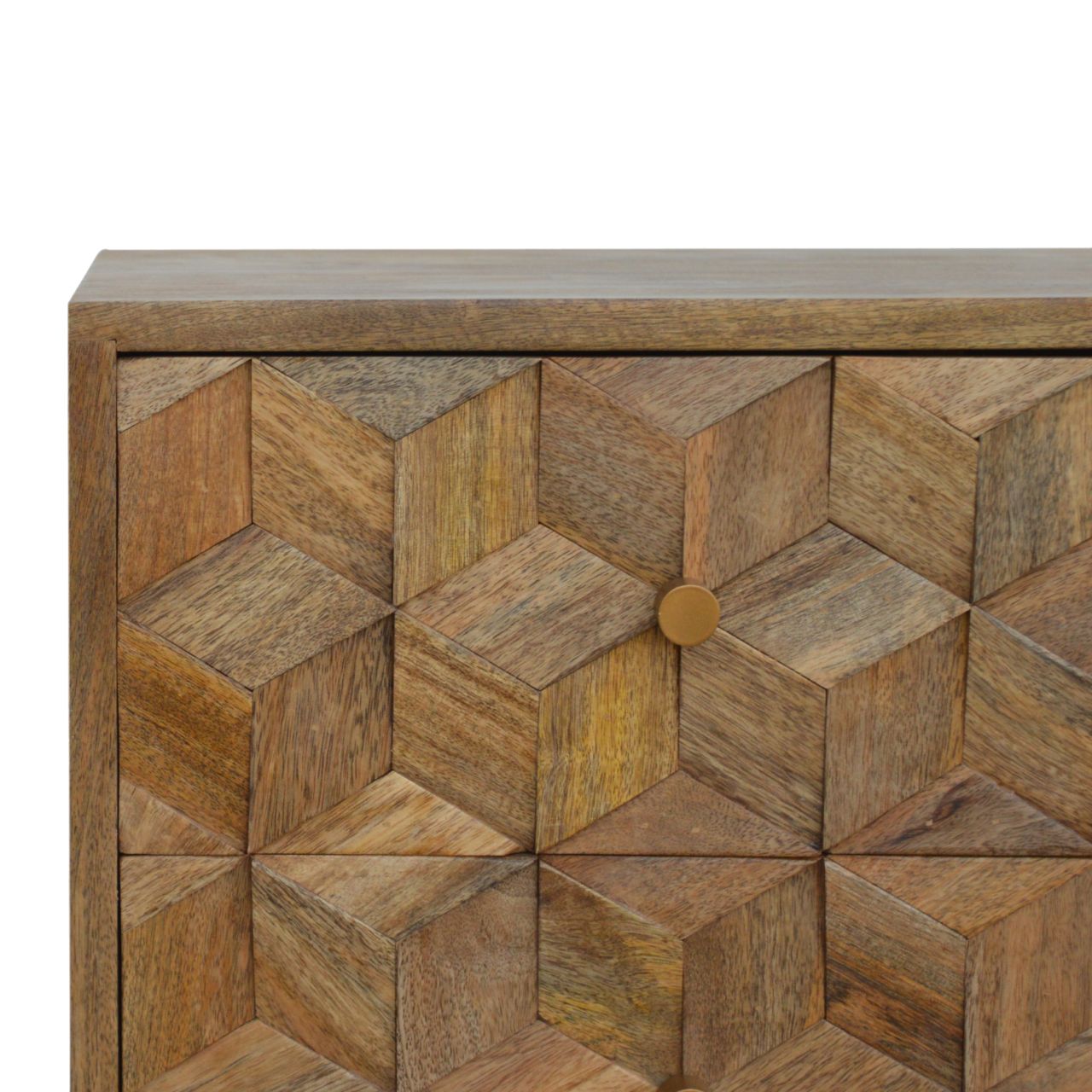 Cube Carved Bedside by Artisan Furniture