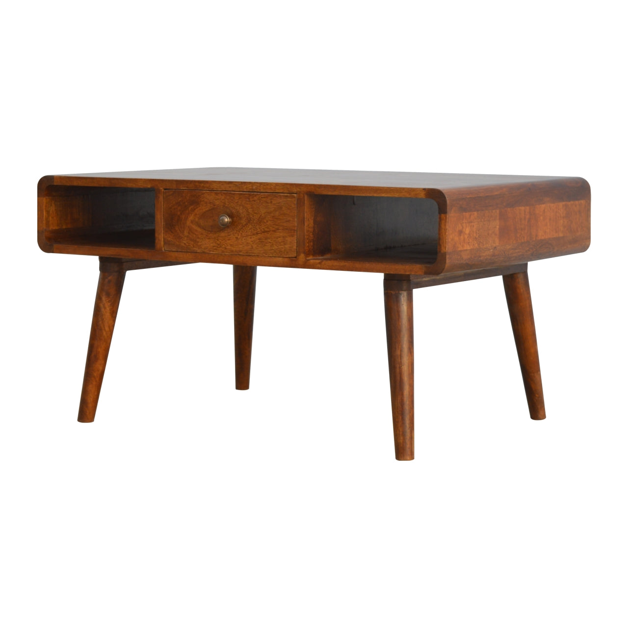 Curved Chestnut Coffee Table by Artisan Furniture