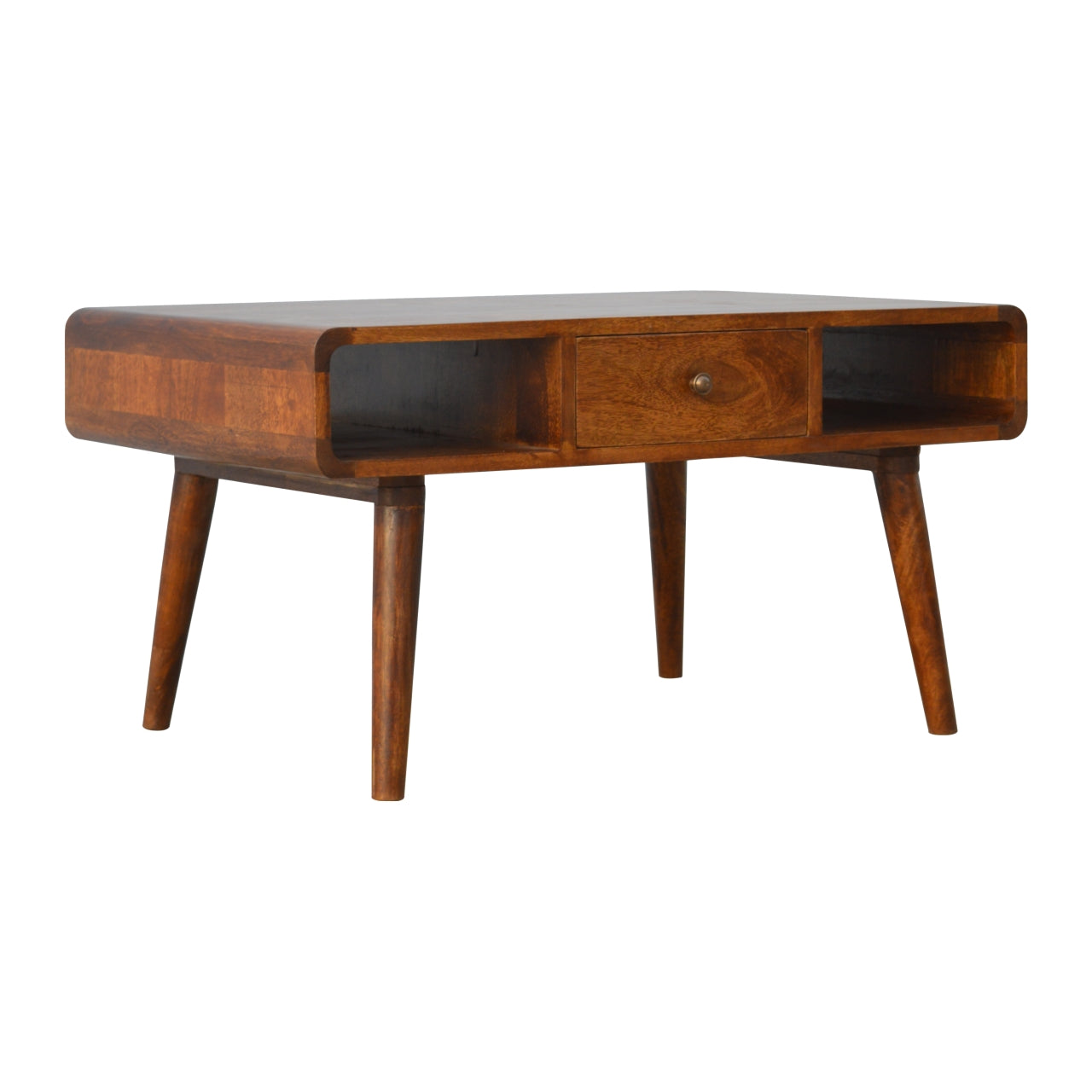 Curved Chestnut Coffee Table by Artisan Furniture