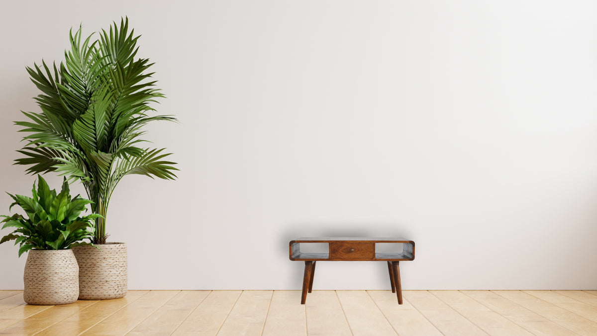 Curved Chestnut Coffee Table by Artisan Furniture