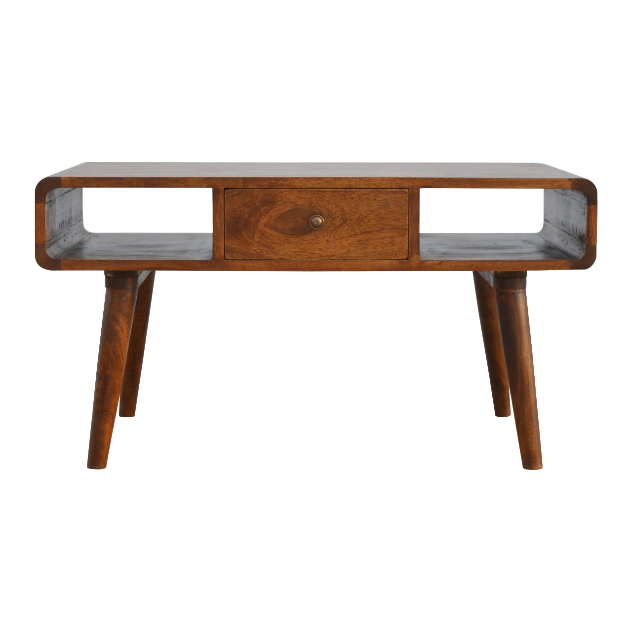 Curved Chestnut Coffee Table by Artisan Furniture