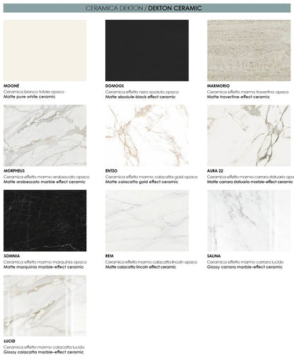 Tavolo da pranzo rotondo Tulip 127–160 cm – Piano in ceramica di alta qualità