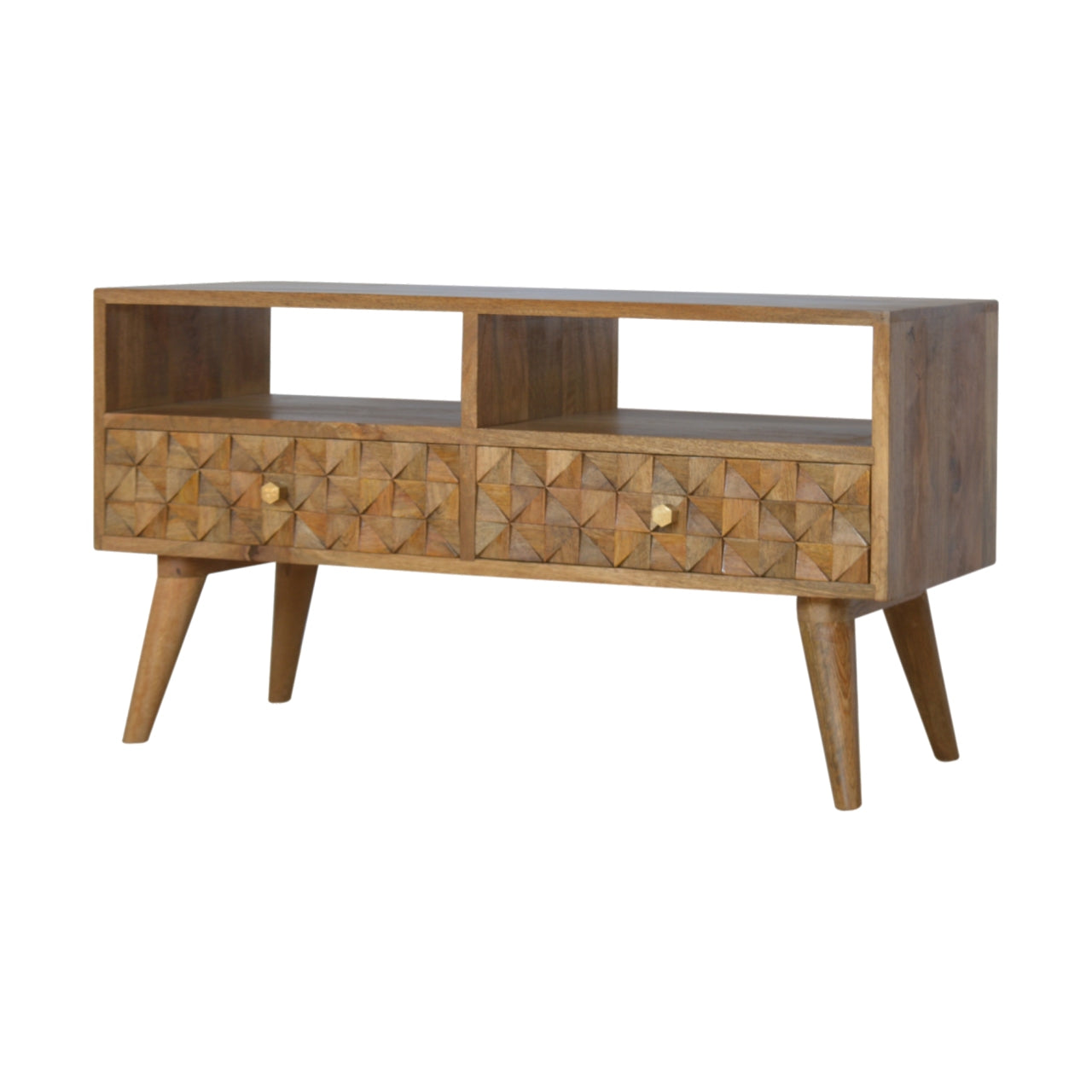 Diamond Carved TV Unit by Artisan Furniture